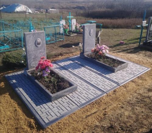 Демонтаж и установка памятников на плиты 