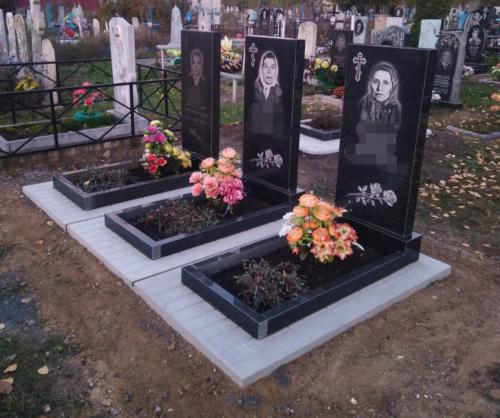 Семейное захоронение (установка новых памятников и демонтаж на плиты имеющегося ) 